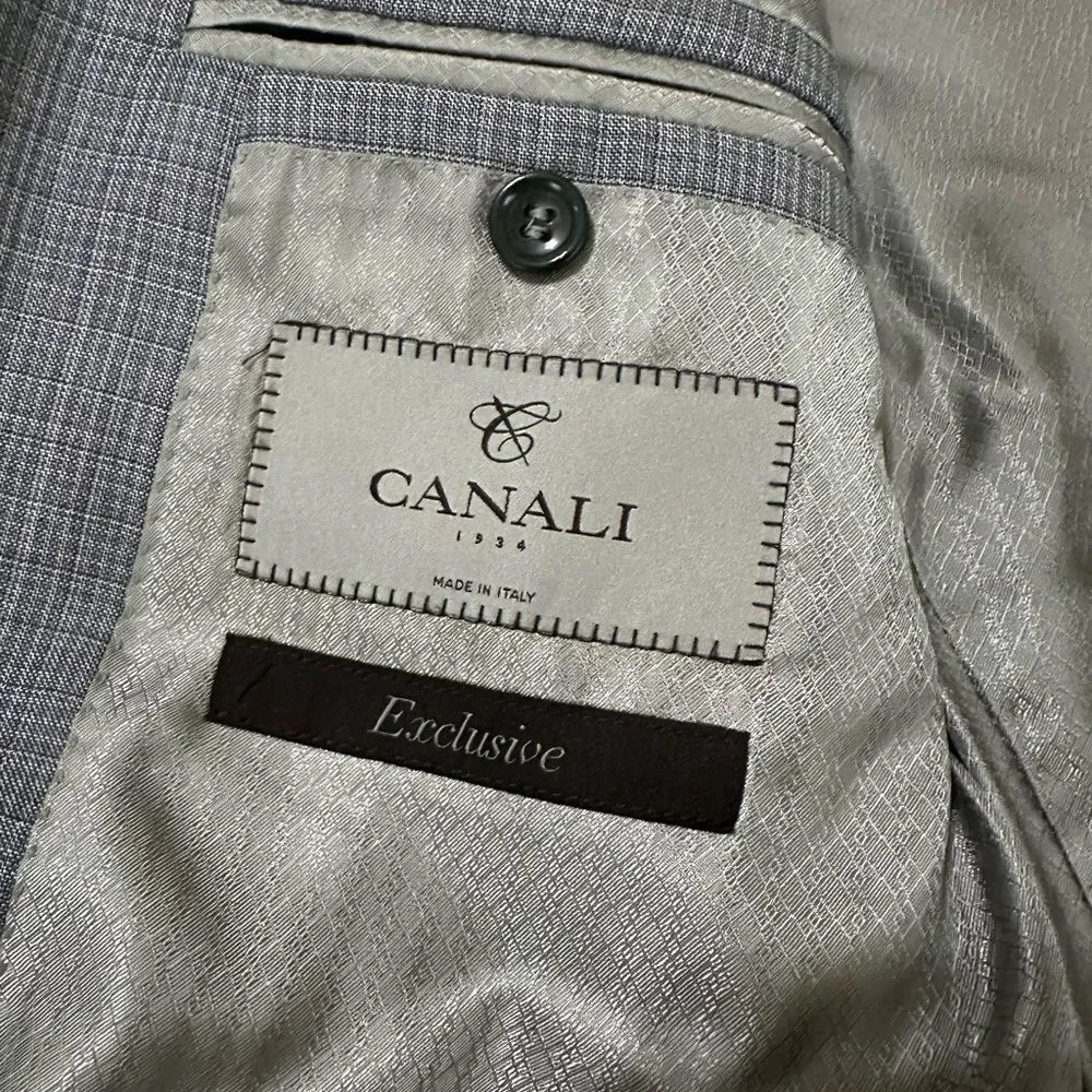 Canali Exclusive Gray Sport Coat Super 150